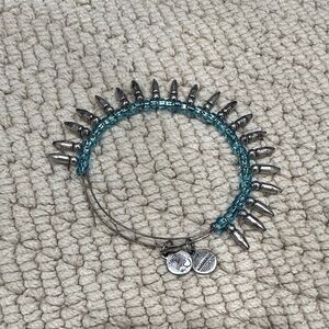 ❤️ 5/$25 Alex and Ani Silver and Blue Beaded Women's Bracelet
